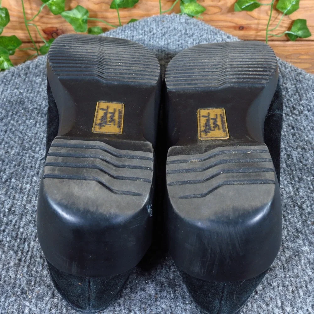 Natural Soul by Naturalizer Luxe Womens Comfort Shoes Sz‎ 9 Black Suede Zipper